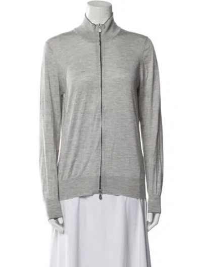 Pre-owned Brunello Cucinelli Cashmere Mock Neck Sweater In Gray