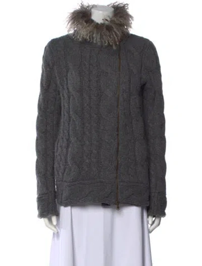 Pre-owned Brunello Cucinelli Cashmere Mock Neck Sweater In Gray