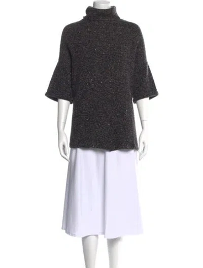 Pre-owned Brunello Cucinelli Cashmere Mock Neck Sweater In Gray