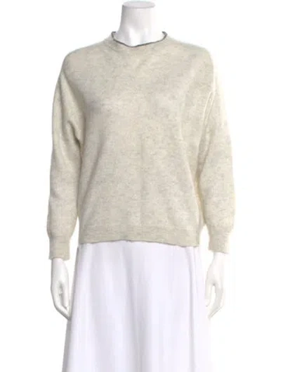 Pre-owned Brunello Cucinelli Cashmere Mock Neck Sweater In Neutral