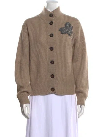 Pre-owned Brunello Cucinelli Cashmere Mock Neck Sweater In Neutral