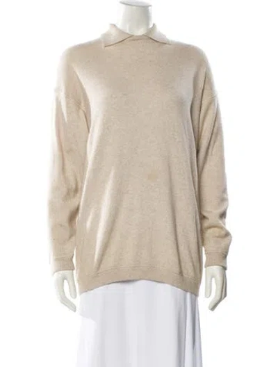 Pre-owned Brunello Cucinelli Cashmere Mock Neck Sweater In Neutral