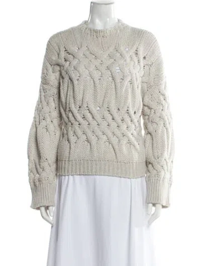 Pre-owned Brunello Cucinelli Cashmere Mock Neck Sweater In Neutral