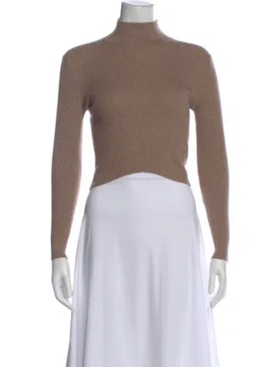Pre-owned Brunello Cucinelli Cashmere Mock Neck Sweater In Neutral