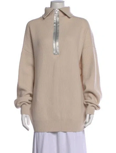 Pre-owned Brunello Cucinelli Cashmere Mock Neck Sweater In Neutral