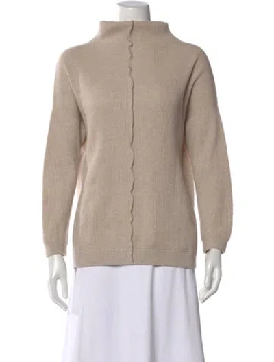 Pre-owned Brunello Cucinelli Cashmere Mock Neck Sweater In Neutral