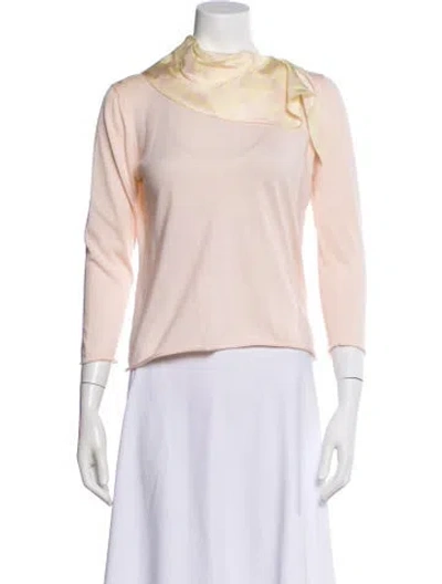 Pre-owned Brunello Cucinelli Cashmere Mock Neck Sweater In Pink