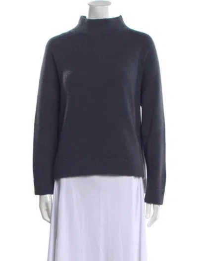 Pre-owned Brunello Cucinelli Cashmere Mock Neck Sweater W/ Tags In Blue