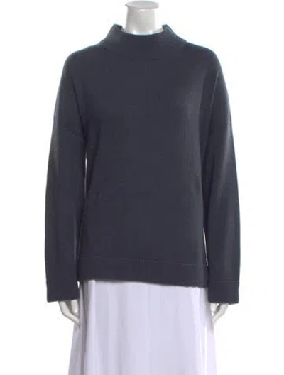 Pre-owned Brunello Cucinelli Cashmere Mock Neck Sweater W/ Tags In Blue