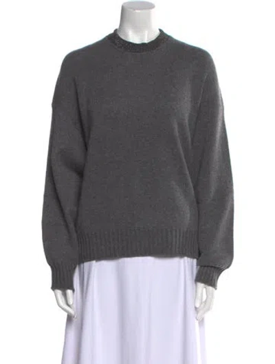 Pre-owned Brunello Cucinelli Cashmere Mock Neck Sweater W/ Tags In Gray
