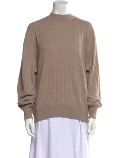 Pre-owned Brunello Cucinelli Cashmere Mock Neck Sweater W/ Tags In Neutral