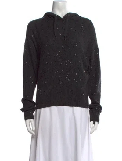 Pre-owned Brunello Cucinelli Cashmere Mock Neck Sweatshirt In Gray