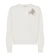 Brunello Cucinelli Cashmere Monili-detail Sweater In White