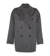 Brunello Cucinelli Hand-finished Caban Jacket In Grey