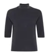Brunello Cucinelli Cashmere Turtleneck With Monili Detail In Grey
