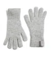 Brunello Cucinelli Cashmere Monili-trim Gloves In Grey