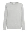 Brunello Cucinelli Soft Cashmere Crewneck Sweater With Relaxed Fit In Gray