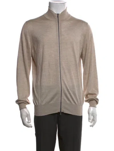 Pre-owned Brunello Cucinelli Cashmere Open Front Cardigan In Neutrals