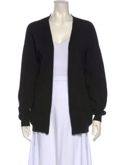 Pre-owned Brunello Cucinelli Cashmere Open Front Sweater In Black