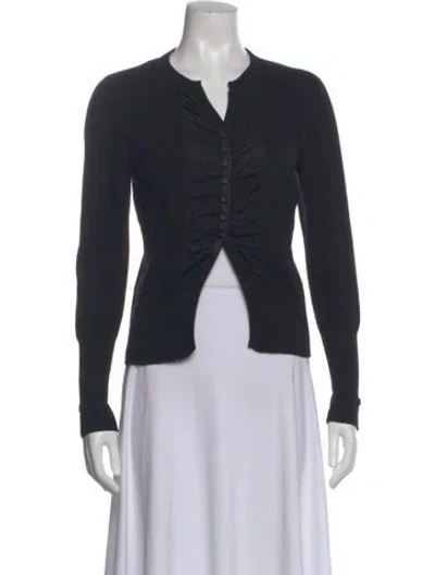 Pre-owned Brunello Cucinelli Cashmere Open Front Sweater In Black