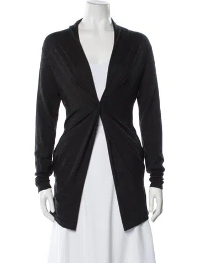 Pre-owned Brunello Cucinelli Cashmere Open Front Sweater In Gray