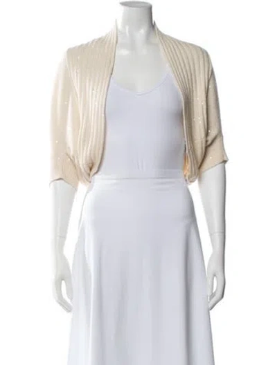 Pre-owned Brunello Cucinelli Cashmere Open Front Sweater In Neutral