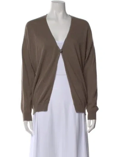Pre-owned Brunello Cucinelli Cashmere Open Front Sweater In Neutral