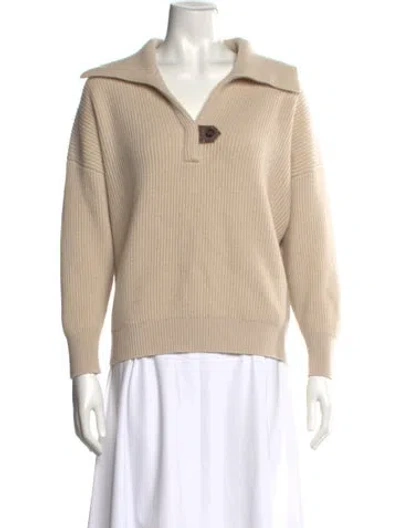 Pre-owned Brunello Cucinelli Cashmere Open Front Sweater In Neutral