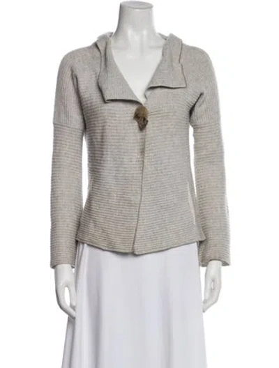 Pre-owned Brunello Cucinelli Cashmere Open Front Sweater In Neutral