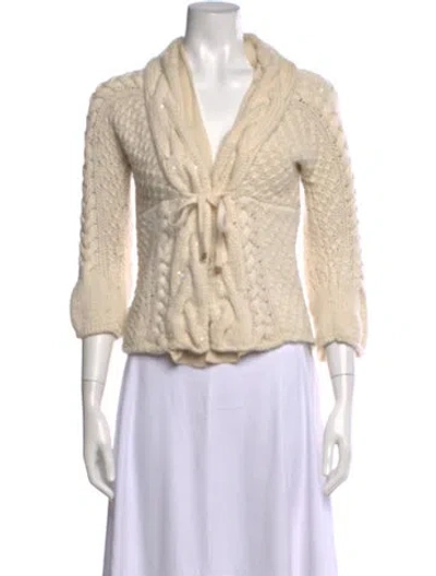 Pre-owned Brunello Cucinelli Cashmere Open Front Sweater In Neutral