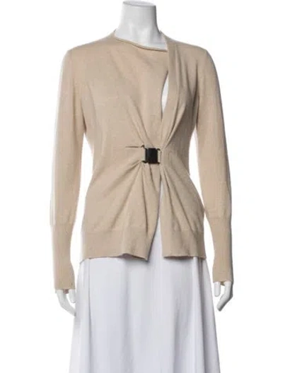 Pre-owned Brunello Cucinelli Cashmere Open Front Sweater In Neutrals