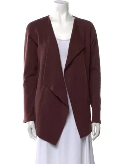 Pre-owned Brunello Cucinelli Cashmere Open Front Sweater In Red