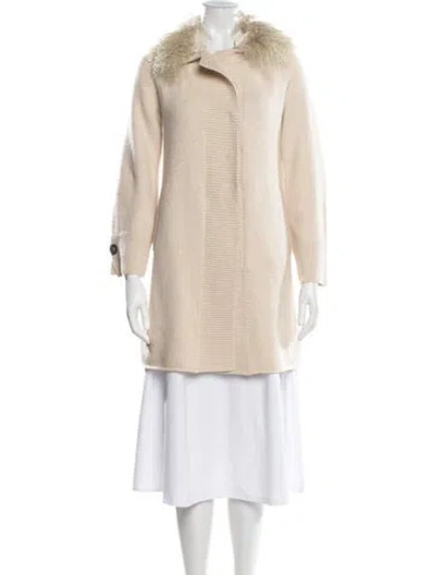 Pre-owned Brunello Cucinelli Cashmere Open Front Sweater W/ Tags In Neutral