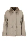 Brunello Cucinelli Sheepskin Insert Jacket In Multi
