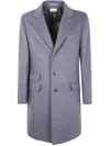 Brunello Cucinelli Three-button Patch-pocket Coat In Gray