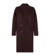Brunello Cucinelli Cashmere Overcoat In Red