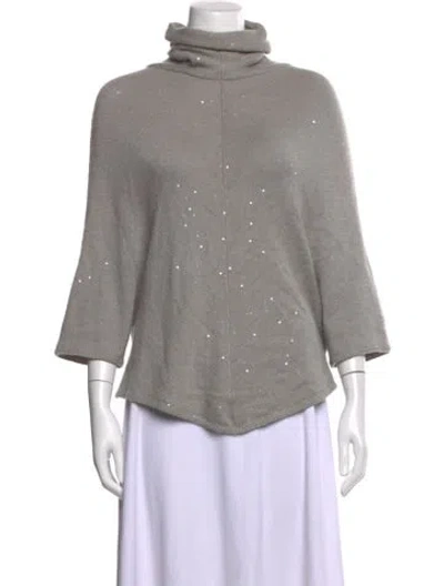 Pre-owned Brunello Cucinelli Cashmere Patterned Sweater In Grey
