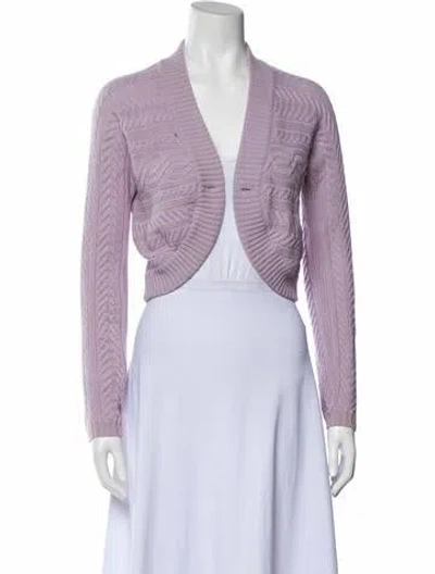 Pre-owned Brunello Cucinelli Cashmere Patterned Sweater In Purple