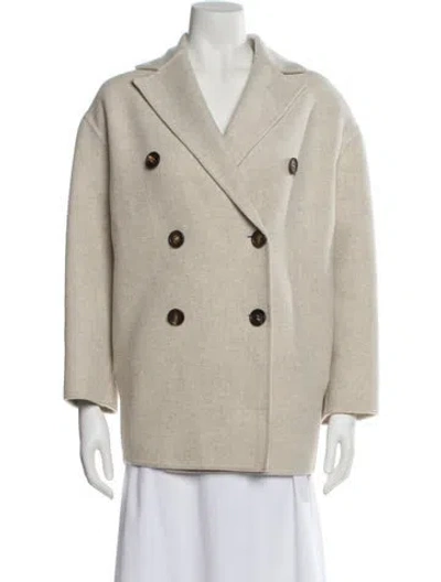 Pre-owned Brunello Cucinelli Cashmere Peacoat In Gray