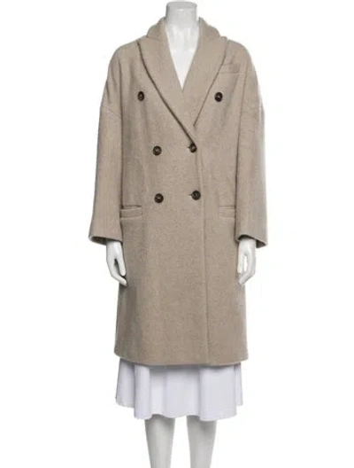 Pre-owned Brunello Cucinelli Cashmere Peacoat In Neutral