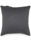 Brunello Cucinelli Bead-embellished Brushed-cashmere Cushion In Grey