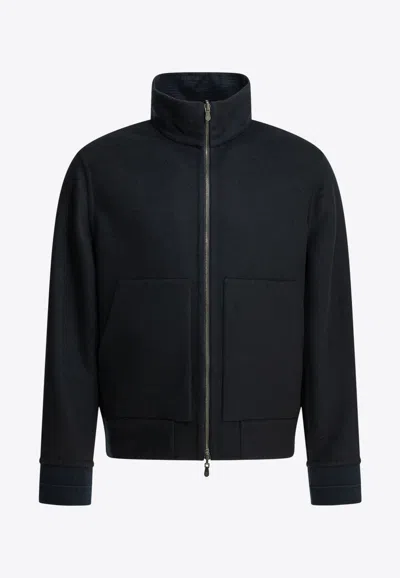 Brunello Cucinelli Cashmere Plaid Jacket In Black