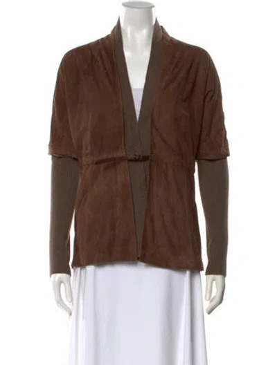 Pre-owned Brunello Cucinelli Cashmere Plaid Print Sweater In Brown