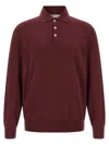 Brunello Cucinelli Cashmere Polo Shirt In Transparent