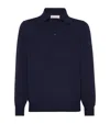 Brunello Cucinelli Long-sleeve Polo Shirt In Blue