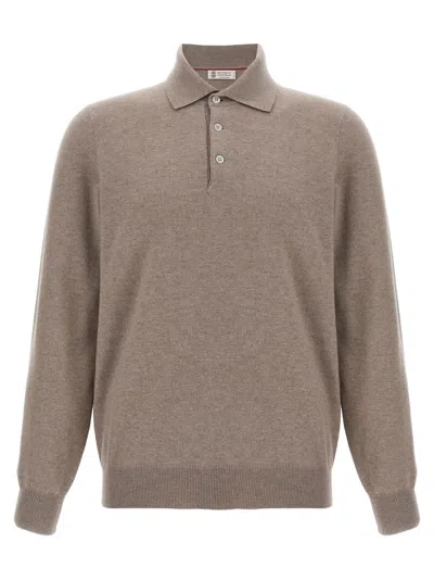 BRUNELLO CUCINELLI CASHMERE POLO SHIRT