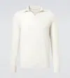Brunello Cucinelli Cashmere Polo Sweater In White