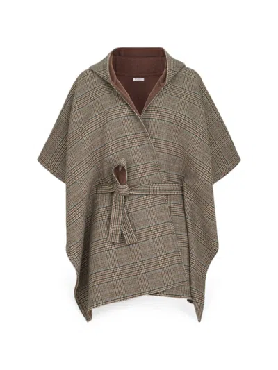 Brunello Cucinelli Cashmere Poncho In Multi