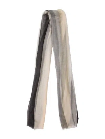 Pre-owned Brunello Cucinelli Cashmere Printed Scarf In Neutral