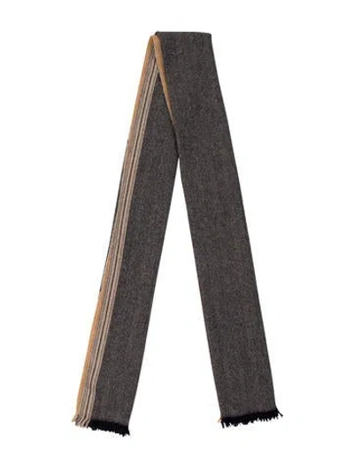 Pre-owned Brunello Cucinelli Cashmere Printed Scarf In Neutral